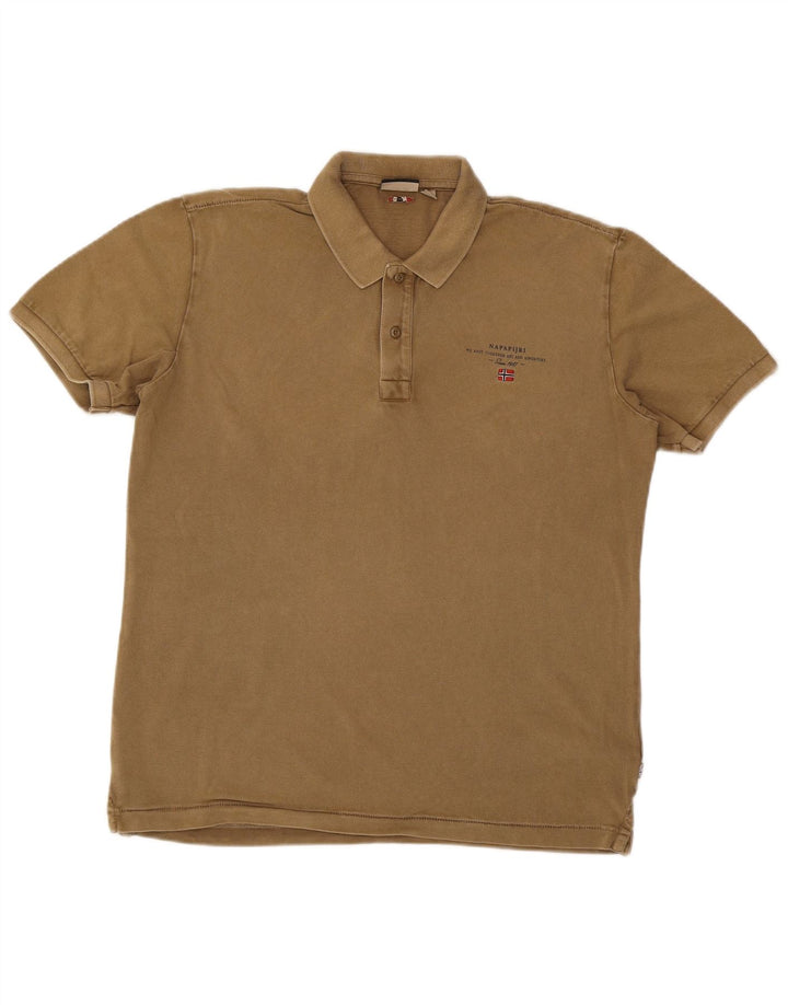 Napapijri Polo para hombre grande marrón