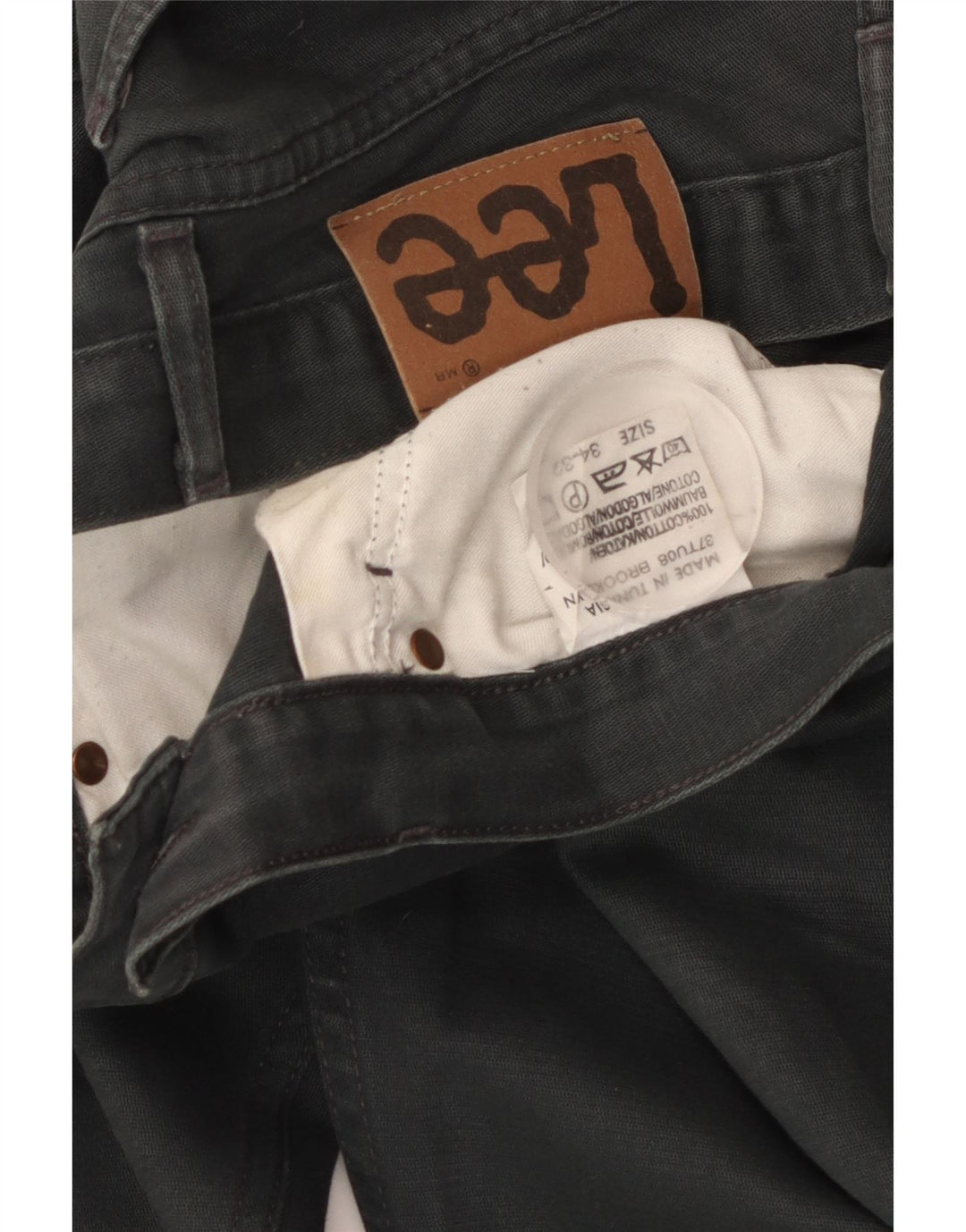 LEE Vaqueros rectos para hombre W34 L32 Algodón gris