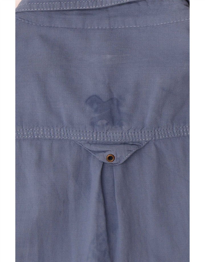 POP 84 Camisa para hombre grande Azul marino Algodón