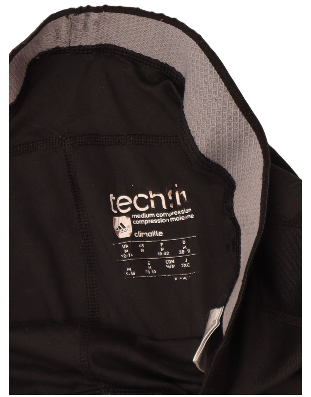 ADIDAS Leggings Climalite para mujer Reino Unido 12/14 Mediano Negro Poliéster