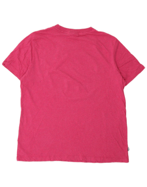 Superdry Camiseta para mujer Top UK 44 Large Pink Cotton