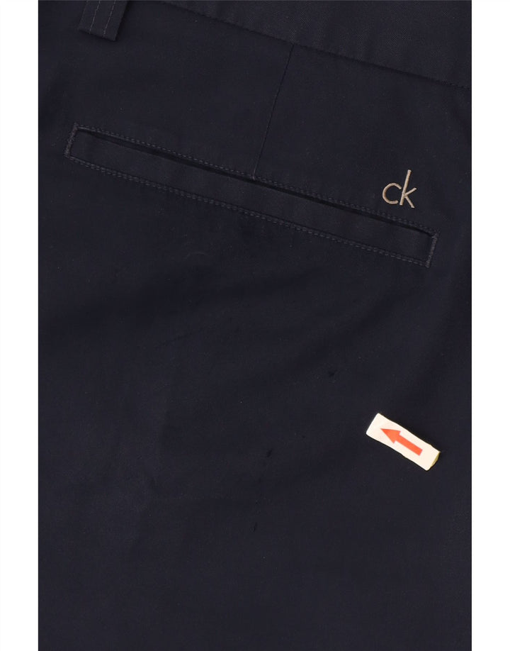 CALVIN KLEIN Pantalones cortos chinos para hombre W38 XL Poliéster azul marino