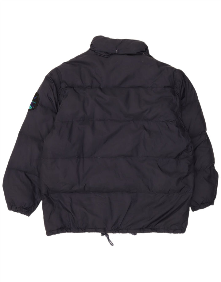 VINTAGE Chaqueta de esquí para hombre Reino Unido 42 XL Nylon azul marino