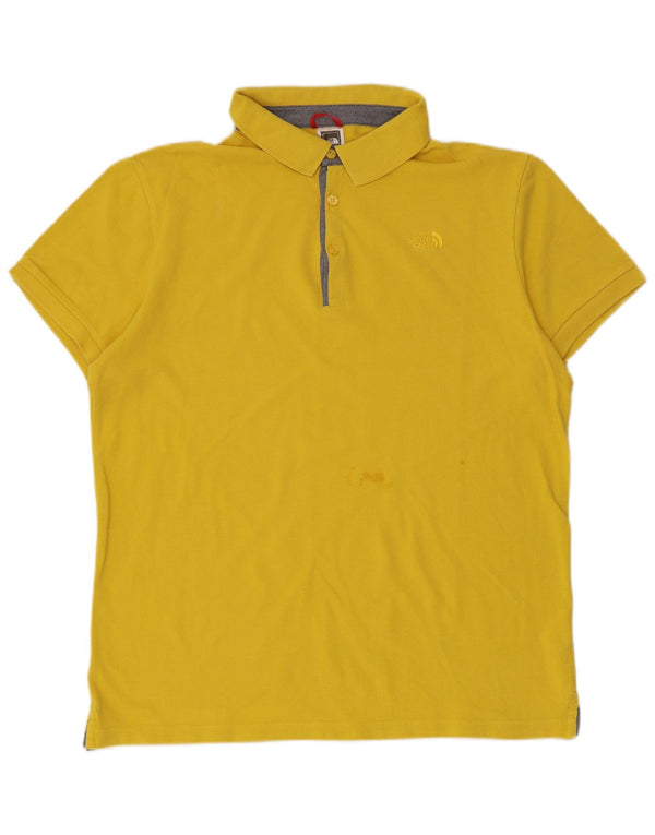 THE NORTH FACE Polo para hombre de algodón amarillo grande