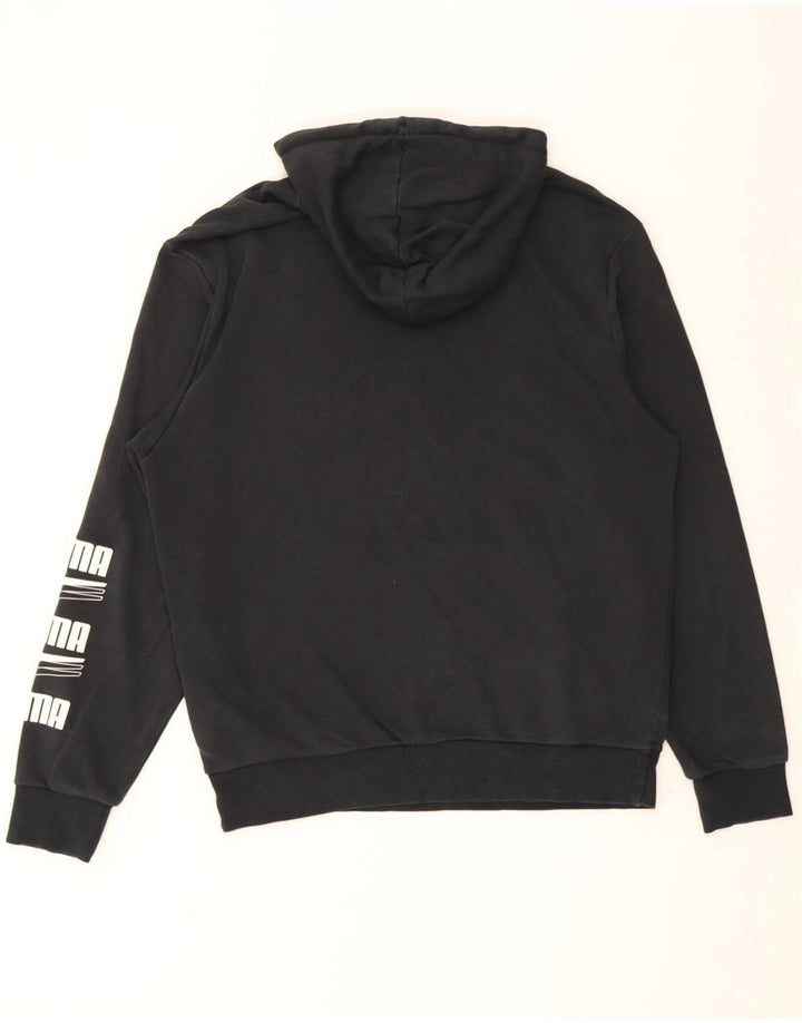 Puma Hombre Sudadera Con Capucha Gráfica Jersey De Algodón Negro Mediano
