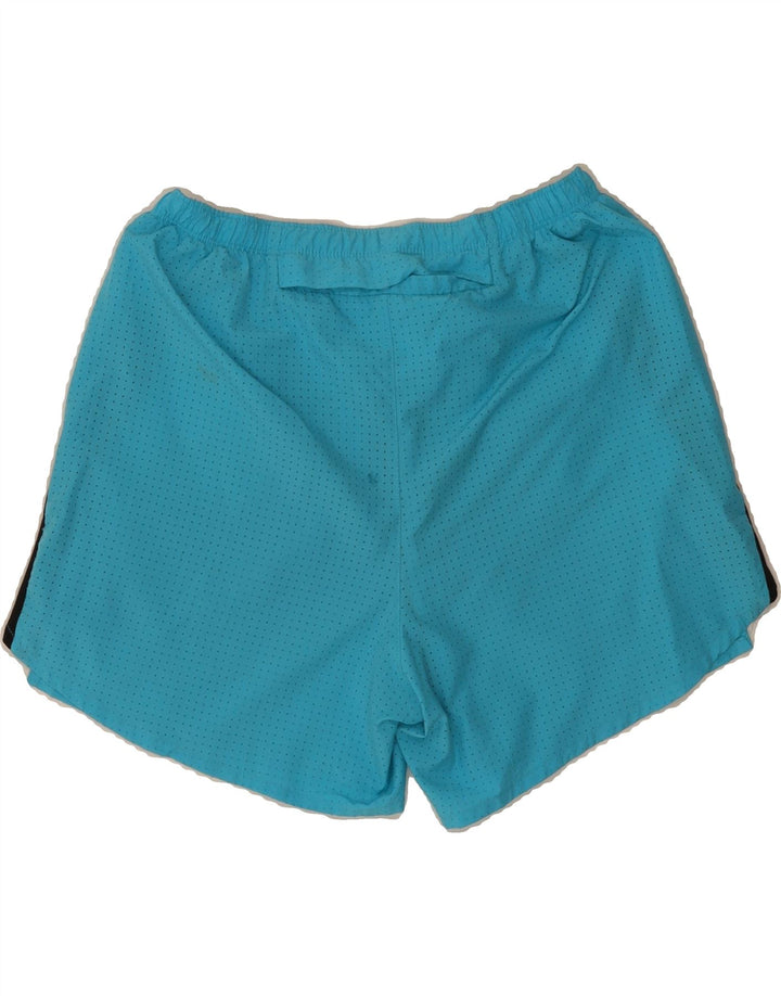 NIKE Mens Graphic Sport Shorts Medium Blue Colourblock Polyester Vintage Nike and Second-Hand Nike from Messina Hembry 