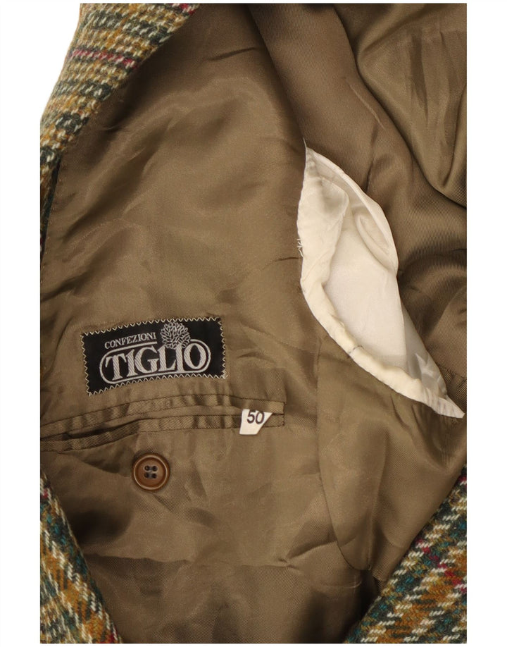 Tiglio Chaqueta tipo blazer de 2 botones para hombre IT 50 Large Green Check