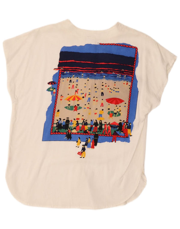 New Fast Blusa camisera con gráfico extragrande para mujer EU 36 Small White