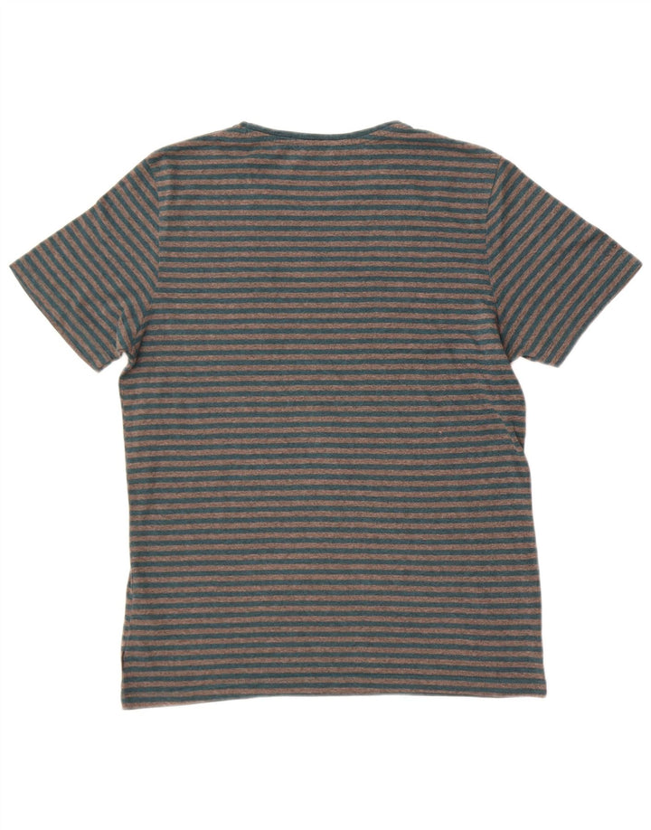 Jack & Jones Hombre Camiseta Top Algodón Rayas Gris Medio