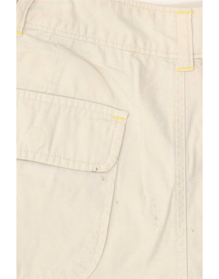 Gap Pantalones cortos chinos para mujer US 8 Medium W28 Beige Check Cotton