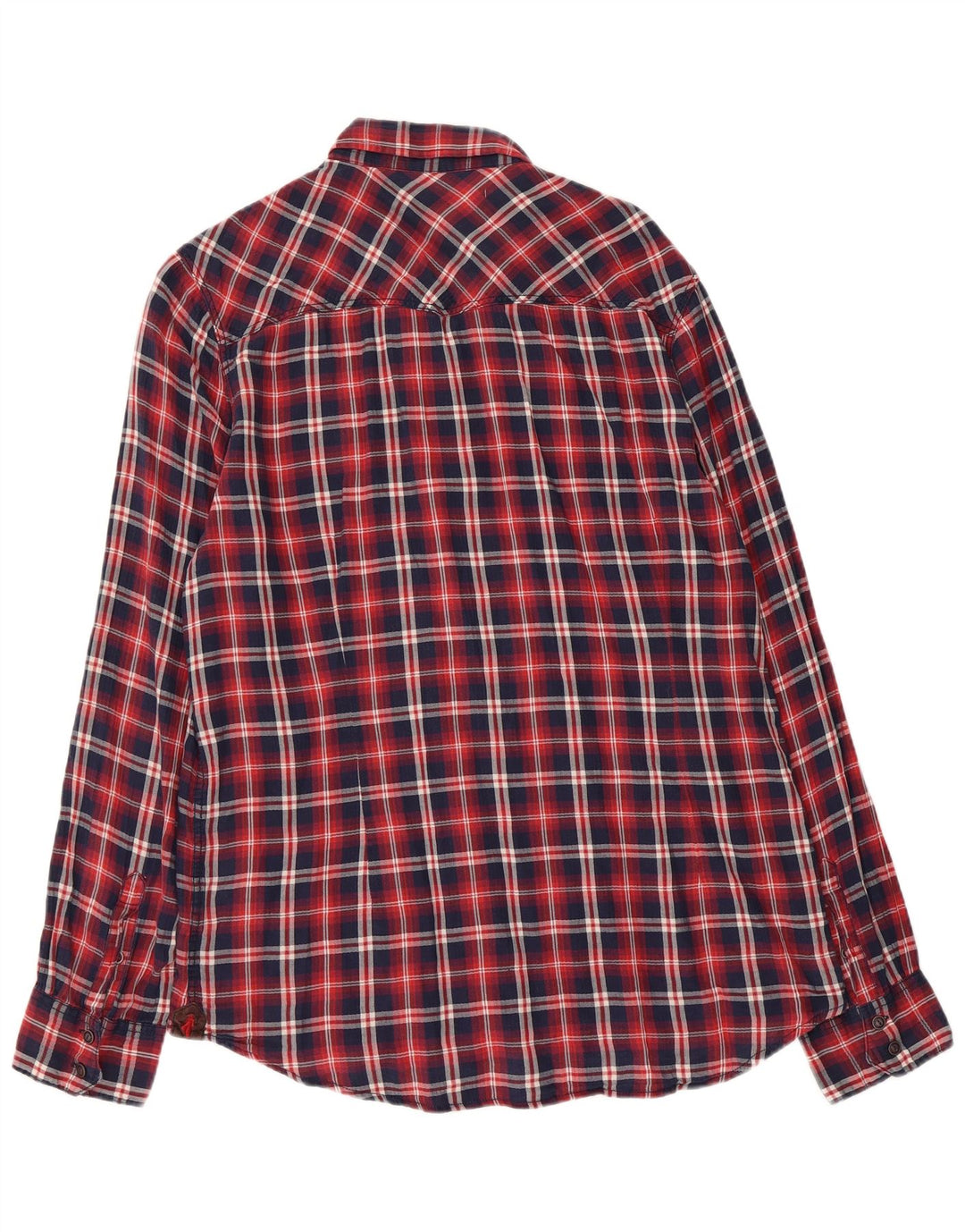MARLBORO CLASSICS Camisa de franela de ajuste personalizado para hombre XL Cuadros rojos