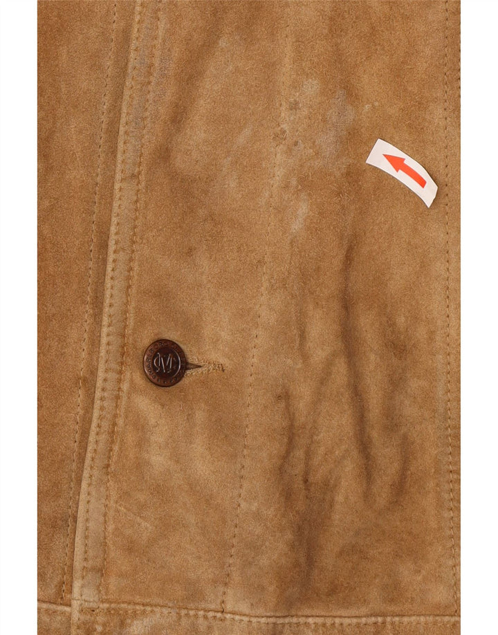 Marlboro Classics Chaqueta de ante para hombre Reino Unido 40 Cuero beige grande