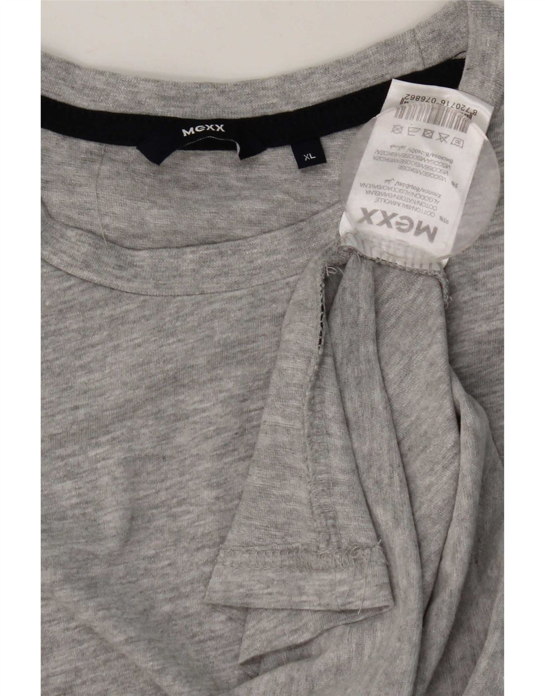 Mexx Mens Regular Fit Top Manga Larga XL Algodón Moteado Gris