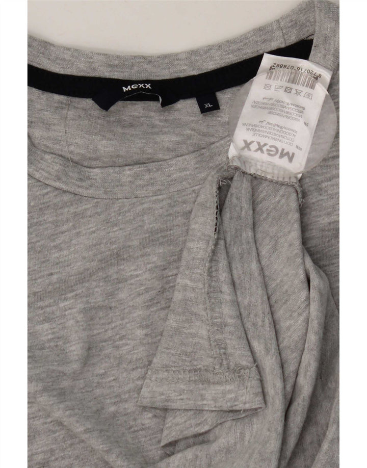Mexx Mens Regular Fit Top Manga Larga XL Algodón Moteado Gris