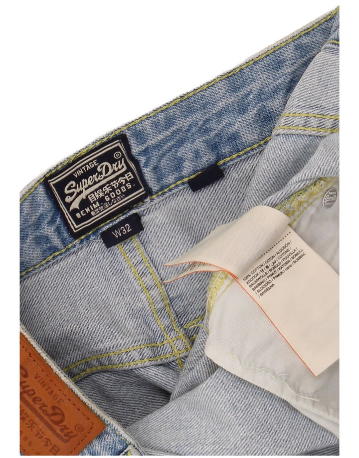 SUPERDRY Minifalda vaquera de cintura baja para mujer W32 Algodón azul grande