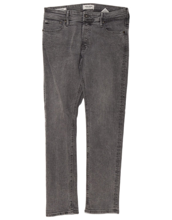 Jack & Jones Hombre GLENN Slim Jeans W30 L30 Algodón Gris