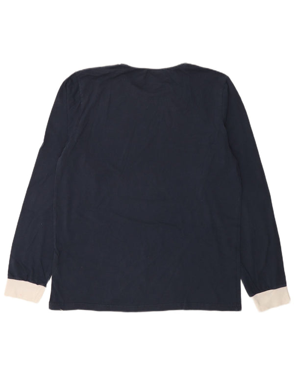 Ellesse Hombre Top Manga Larga Grande Algodón Azul Marino