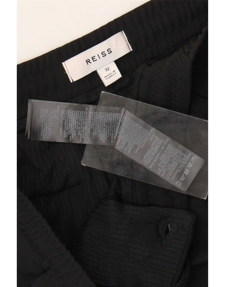 Pantalones cortos chinos Reiss para hombre W32 Poliéster negro mediano
