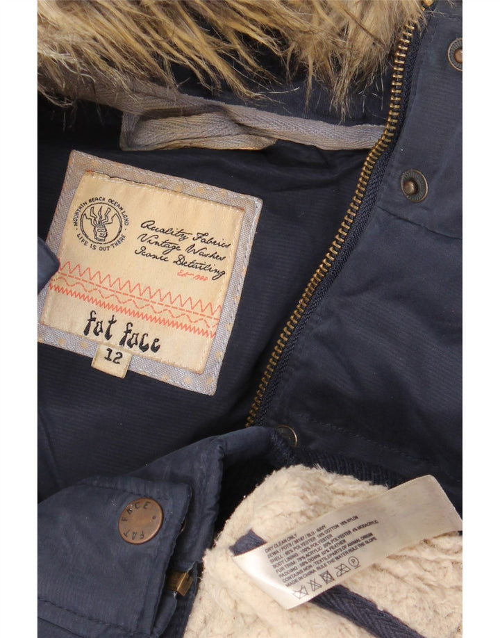 Chaleco acolchado con capucha para mujer Fat Face UK 40 Mediano Azul marino Poliéster
