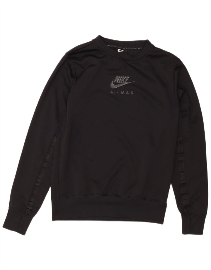 Nike Mens Graphic Sudadera Jumper Pequeño Poliéster Negro