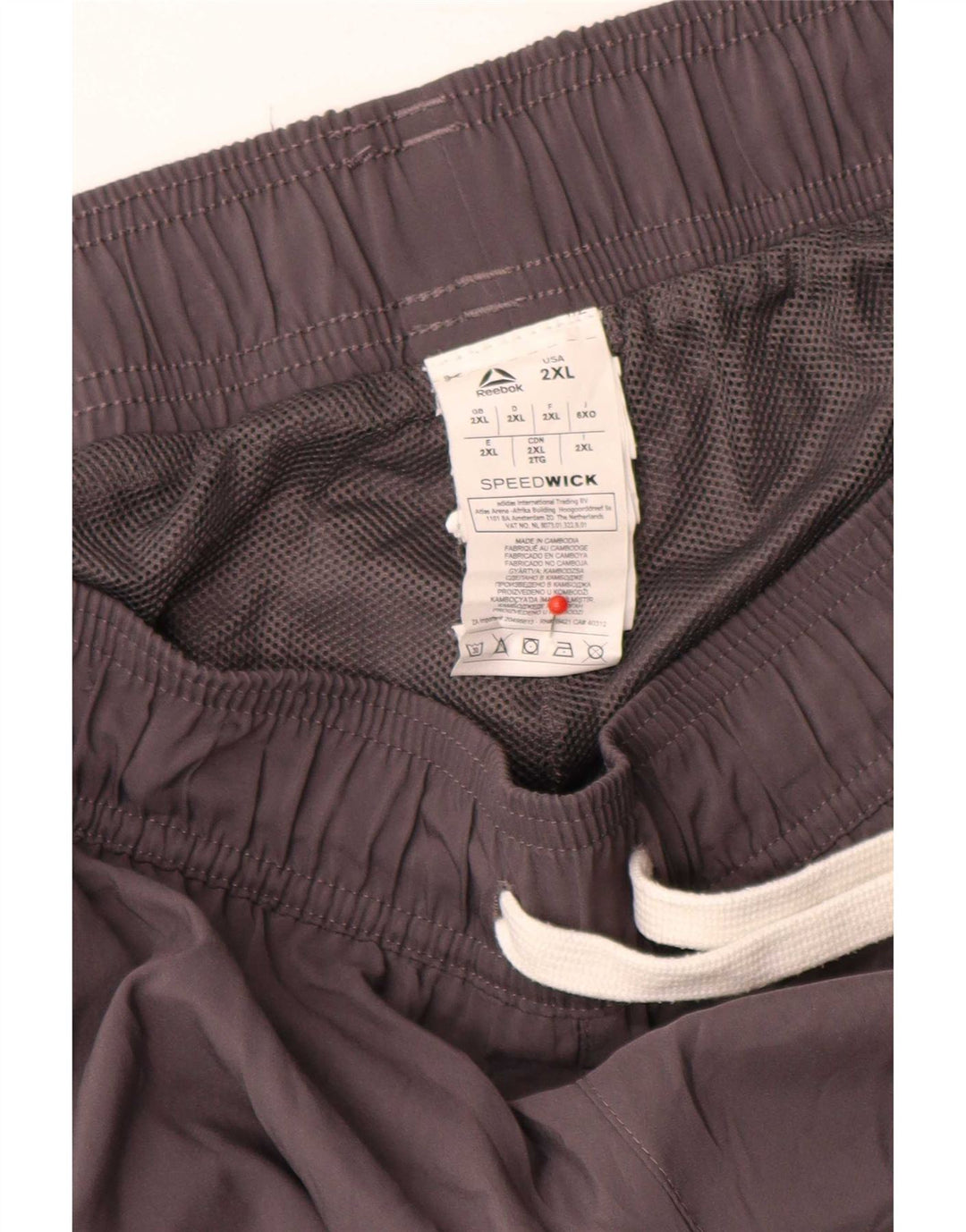 Reebok Mens Speedwick Chándal Pantalones Joggers 2XL Gris Poliéster
