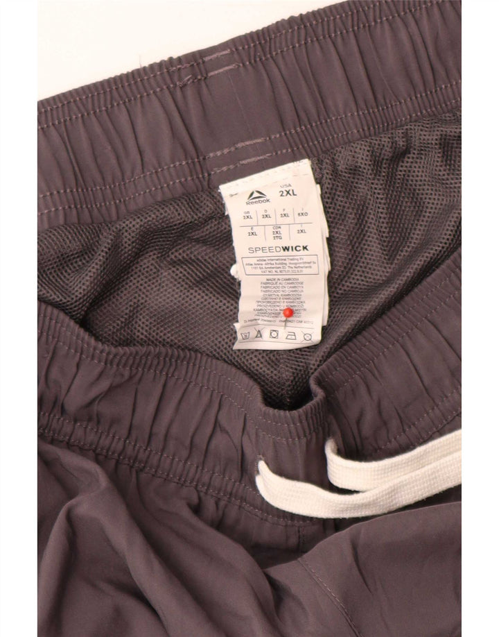 Reebok Mens Speedwick Chándal Pantalones Joggers 2XL Gris Poliéster