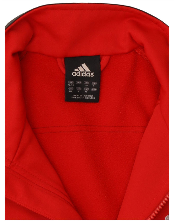 Adidas - Chaqueta de chándal para hombre, talla 42/44, poliéster color rojo grande