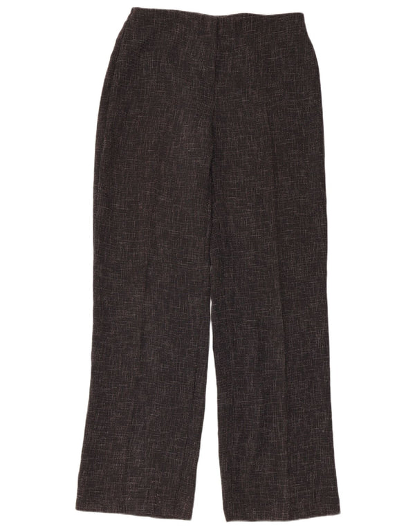 Marks & Spencer Pantalones Casuales Rectos para Mujer UK 12 Medium W32 L33 Gris