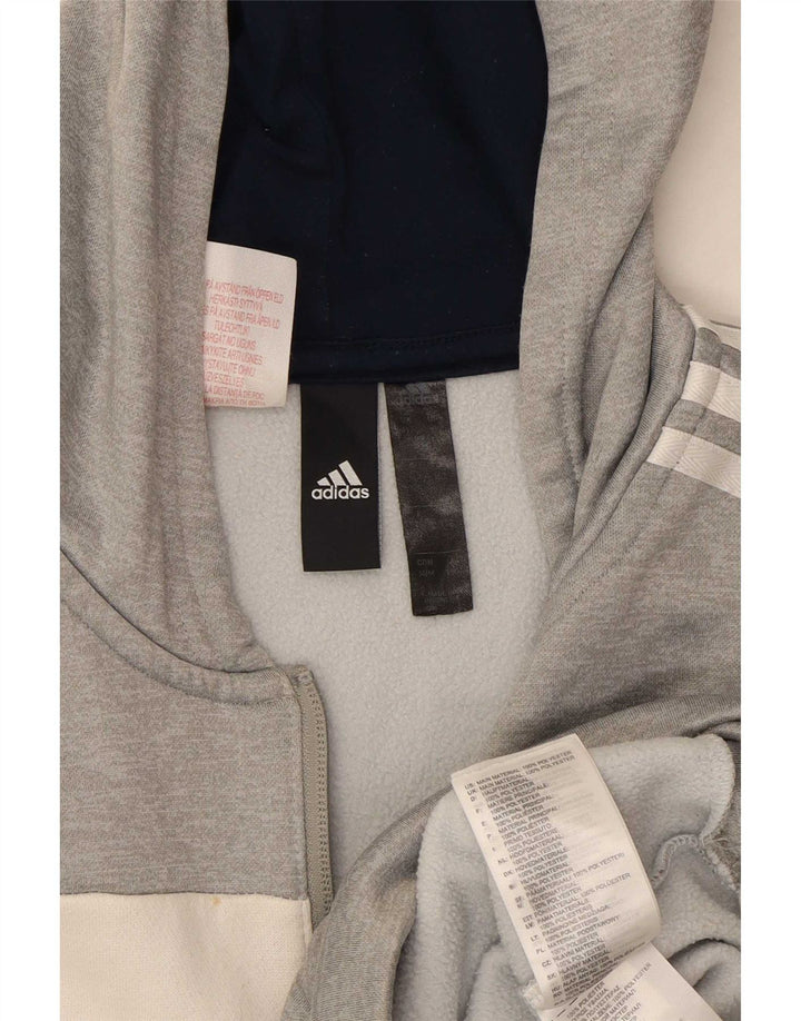 Adidas Sudadera con capucha para niños 11-12 años Gris Colorblock Poliéster