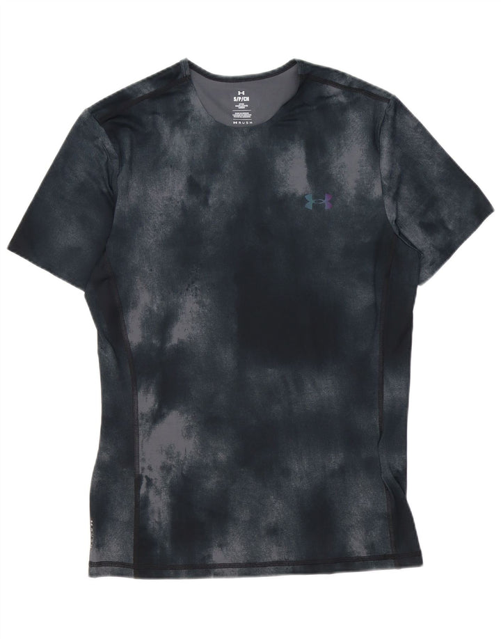 Under Armour Camiseta ajustada para hombre Top pequeño poliéster teñido anudado negro