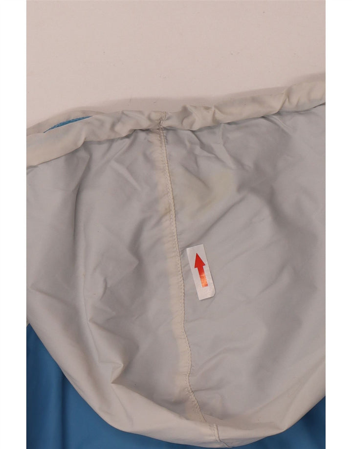 Chaqueta impermeable con capucha para mujer Nike UK 10/12 Medium Blue Colourblock Nylon