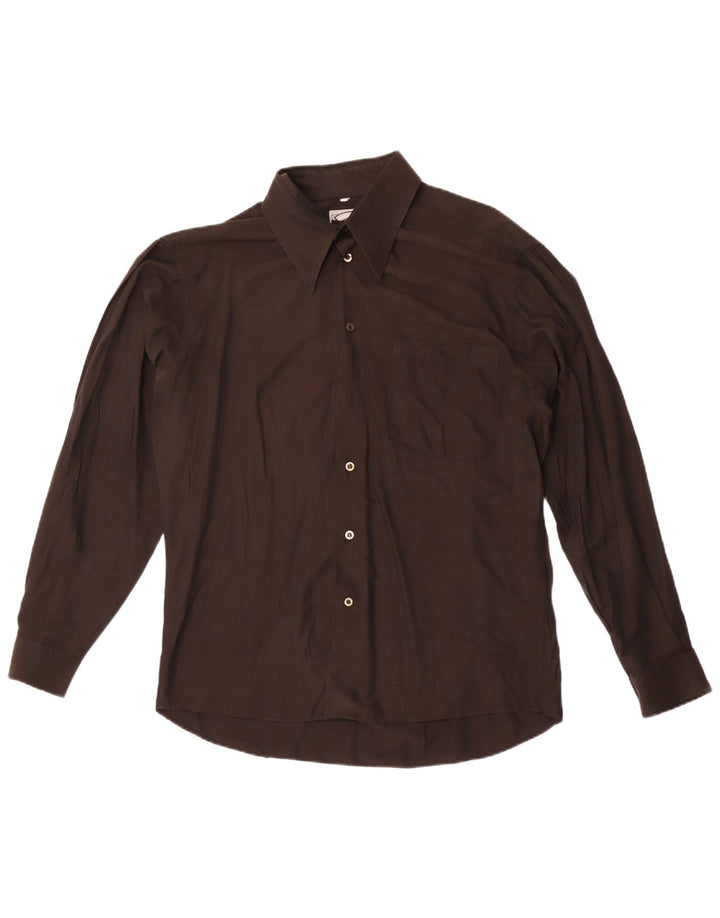 Mondo Uomo Camisa Hombre Grande Marrón