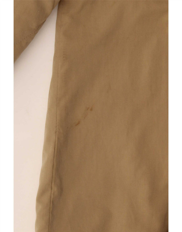 Vintage mujer chaqueta utilitaria de gran tamaño uk 18 XL poliéster beige