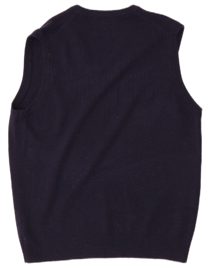 Marks & Spencer Camiseta sin mangas de ajuste regular para hombre Lana azul marino mediana