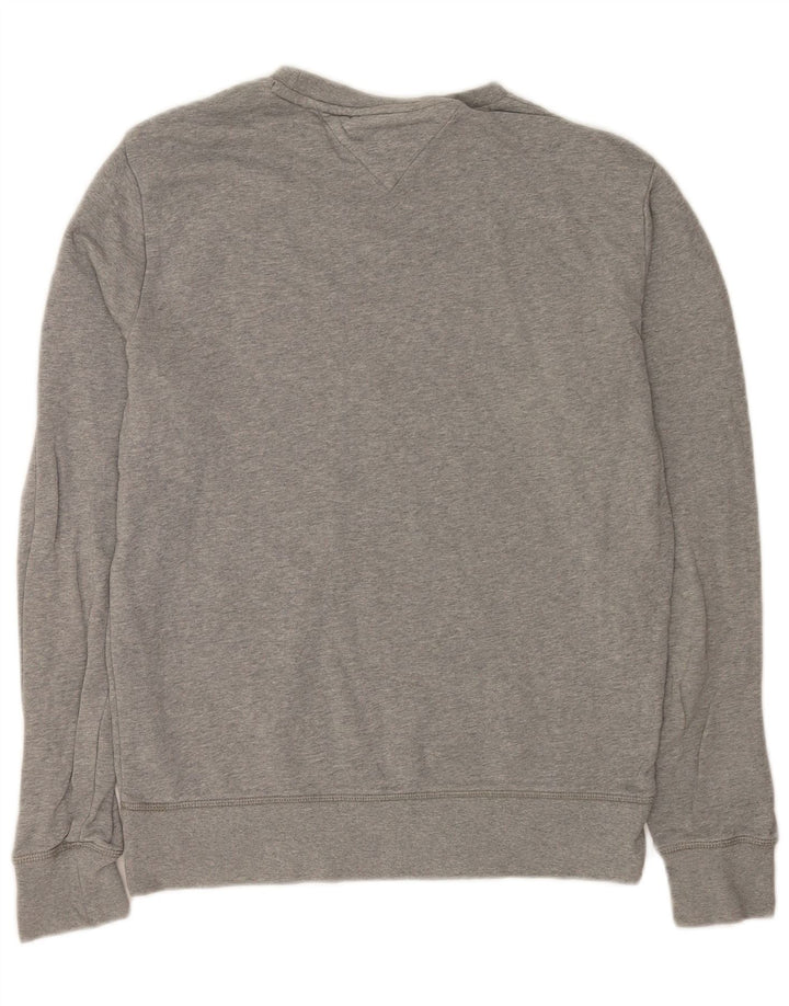Tommy Hilfiger Hombre Vintage Fit Sudadera Jumper Gris Medio Moteado