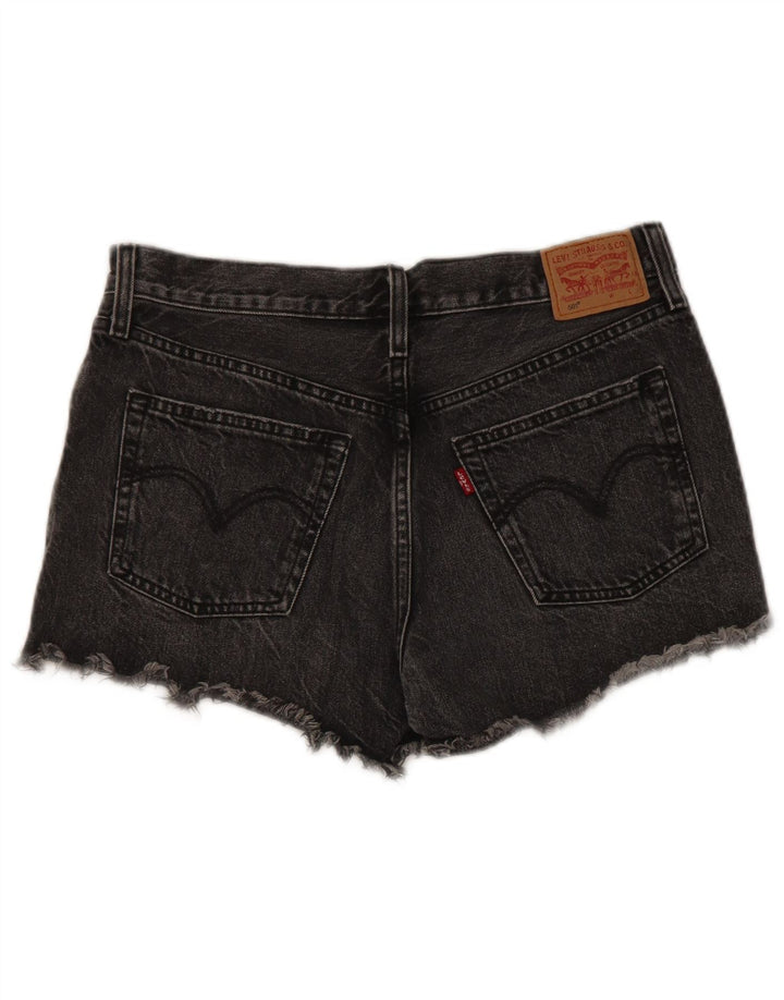 Levi's Mujer 501 Shorts Vaqueros W29 Algodón Gris Medio