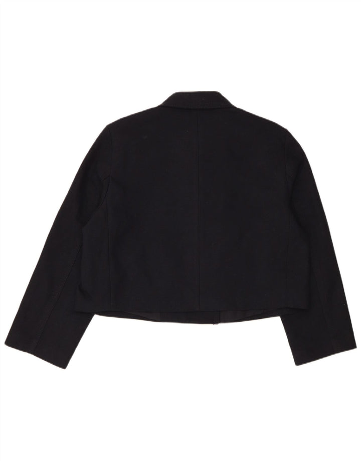 H&M Chaqueta tipo blazer extragrande con doble botonadura para mujer UK 44 Azul marino mediano
