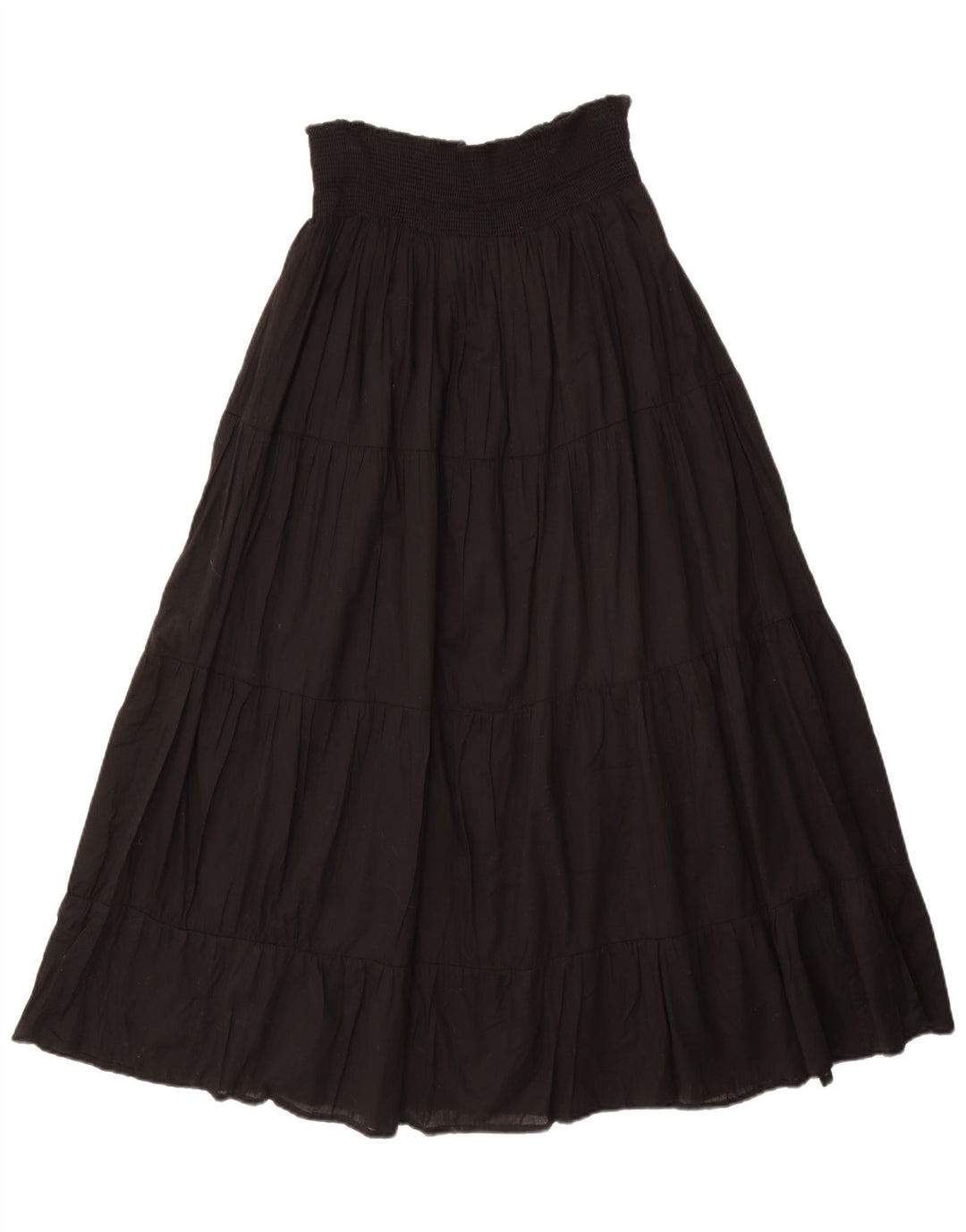 ZARA Mujer Falda Acampanada De Cintura Alta Grande W30 Negro