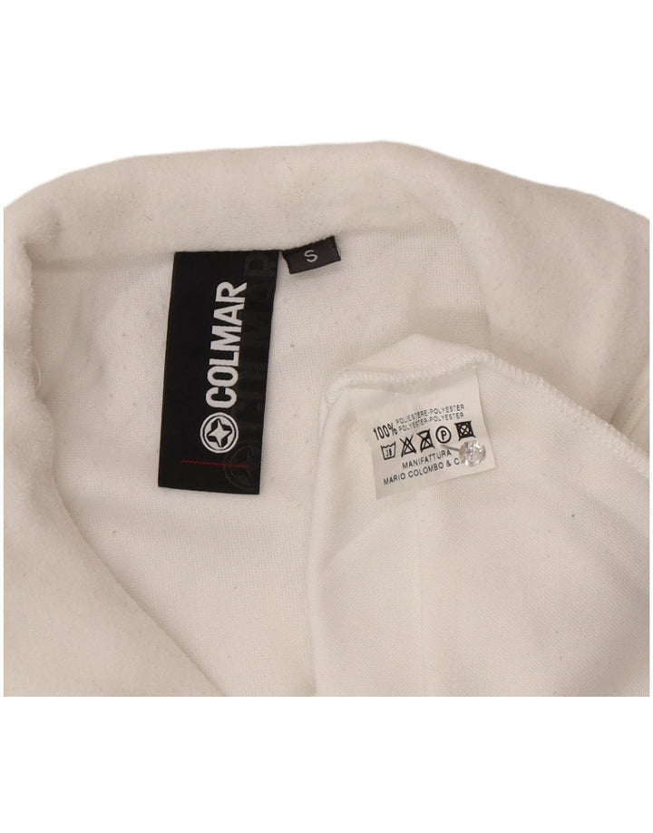 Colmar Jersey de forro polar con cuello y cremallera para mujer UK 10 Small White Poliéster
