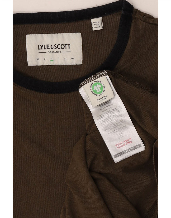 Lyle & Scott Camiseta para hombre Top Medium Khaki Cotton