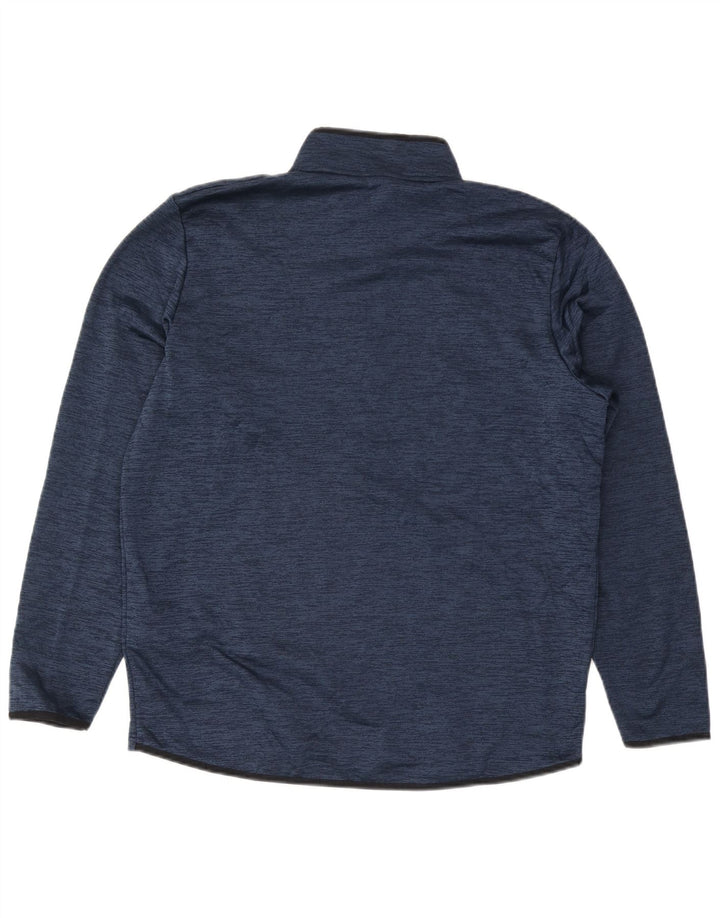 Under Armour Hombre Zip Neck Jersey Chándal Top Grande Azul Marino Moteado