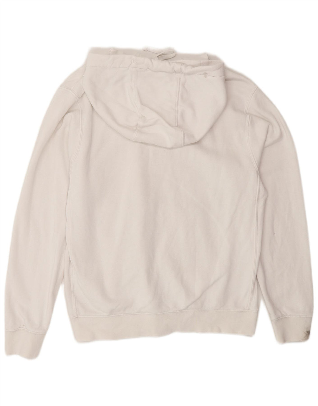 NIKE Mens Hoodie Jumper Small White Cotton