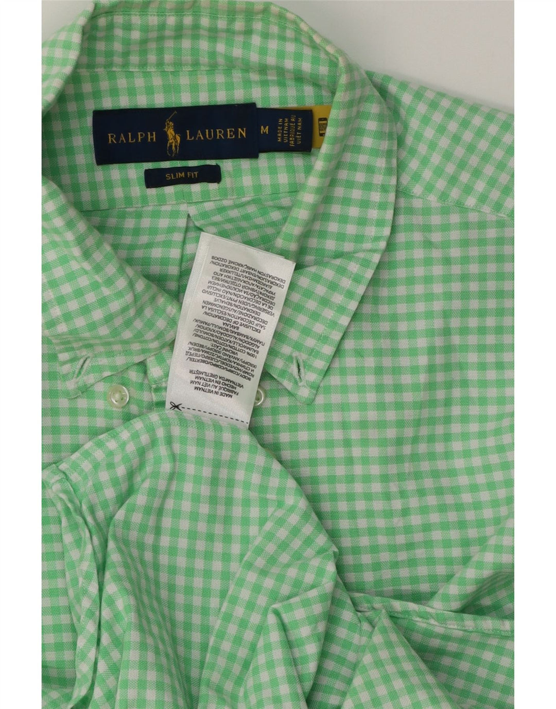 Ralph Lauren Camisa Slim Fit De Algodón A Cuadros Verde Medio Para Hombre