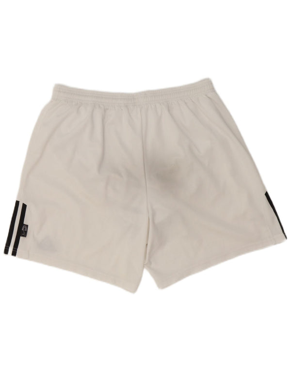 Adidas - Pantalones cortos deportivos para hombre, talla grande, color blanco, poliéster