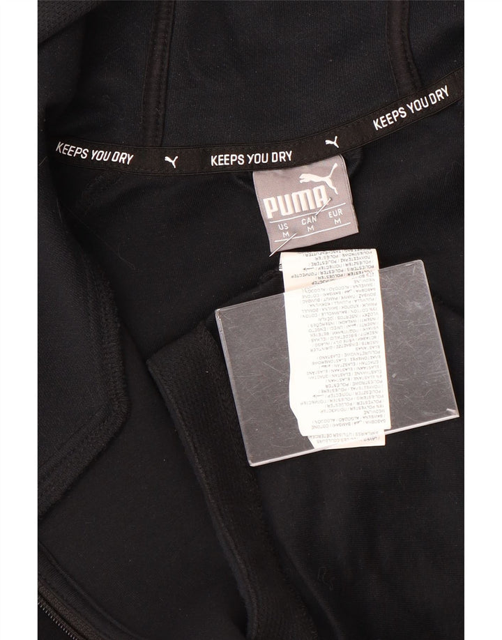 PUMA Suéter con capucha y cremallera para mujer Reino Unido 14 Mediano Algodón negro