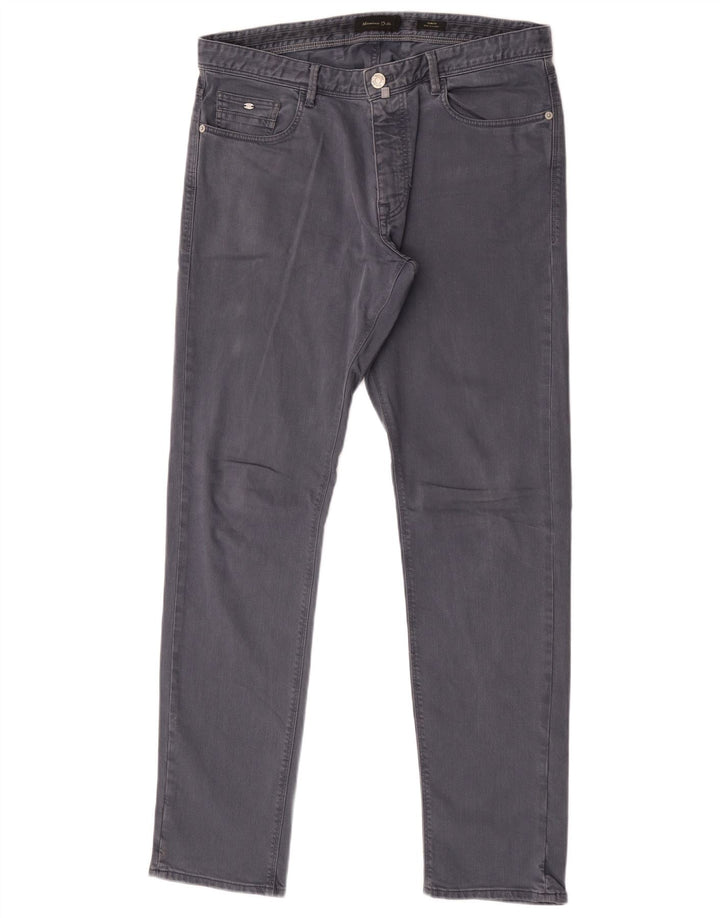 Massimo Dutti Vaqueros Slim para Hombre EU 44 Large W34 L32 Gris Algodón