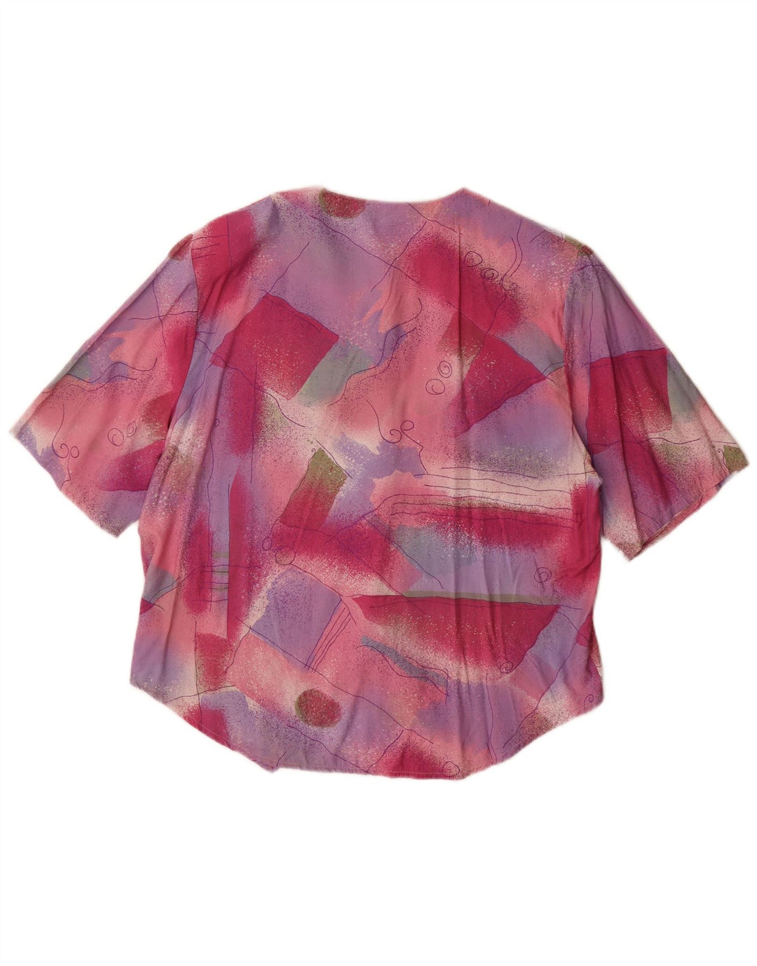 Paco Calvari Blusa Camisera Mujer EU 42 Grande Multicolor Geométrica