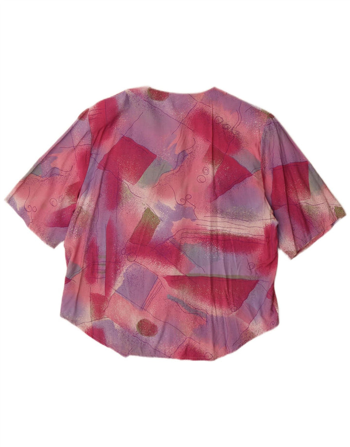 Paco Calvari Blusa Camisera Mujer EU 42 Grande Multicolor Geométrica