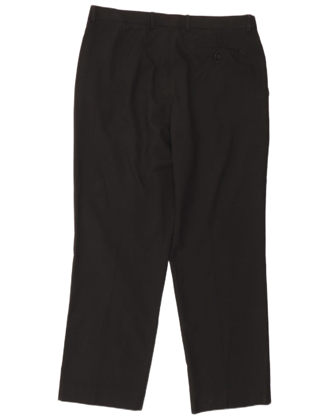 Marks & Spencer Pantalón de traje recto para hombre W36 L29 Poliéster negro