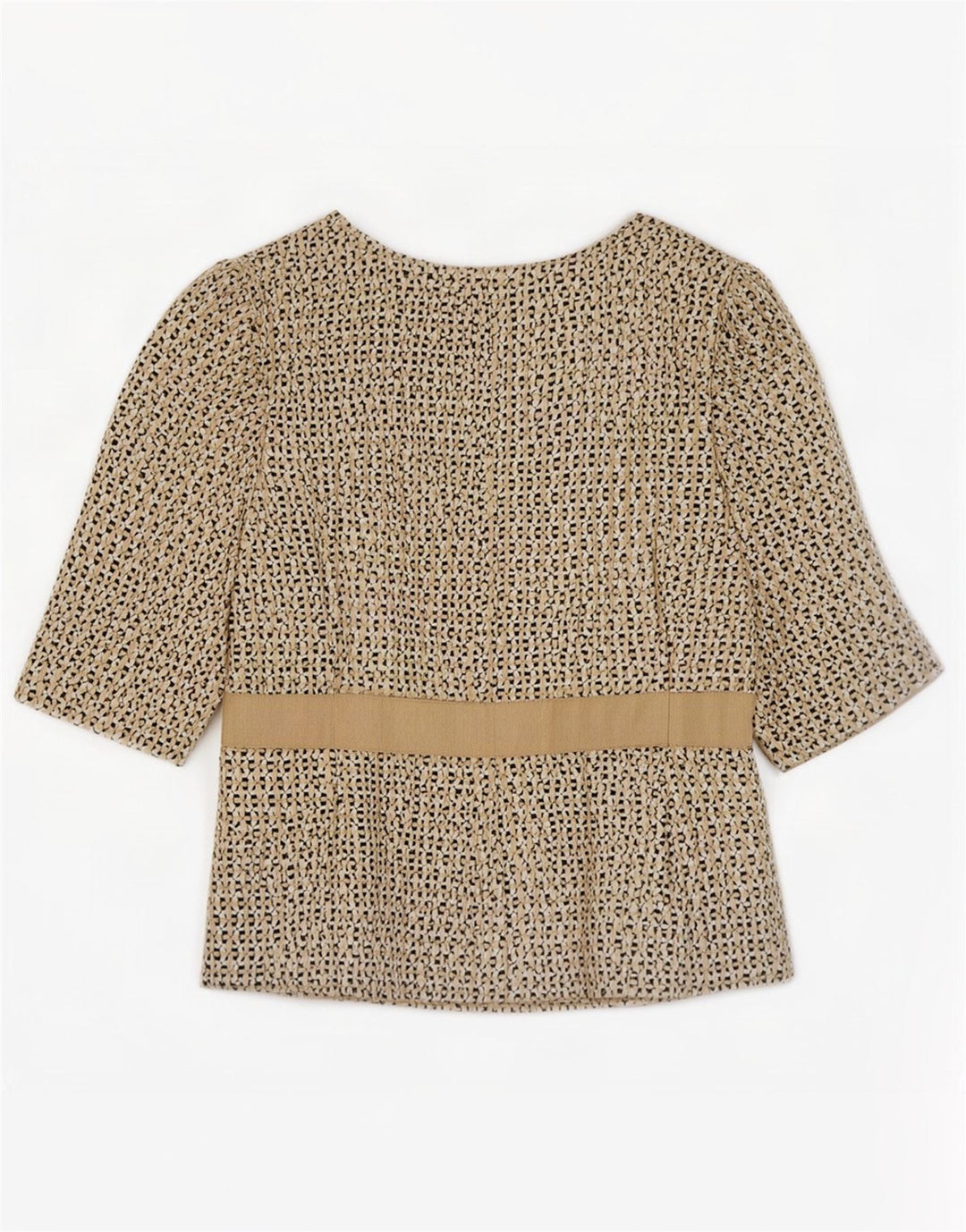 Armani Collezioni Chaqueta Blazer de Manga Corta para Mujer IT 42 Beige Medio